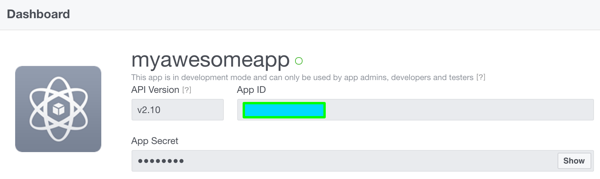Facebook Application Id and Secrets